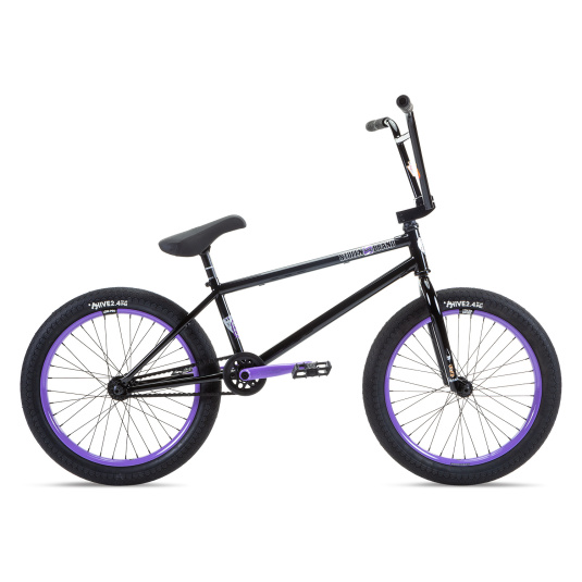 Велосипед 20" Stolen SINNER FC XLT RHD 21.00" 2022 BLACK W/ VIOLET (Pivotal seat)