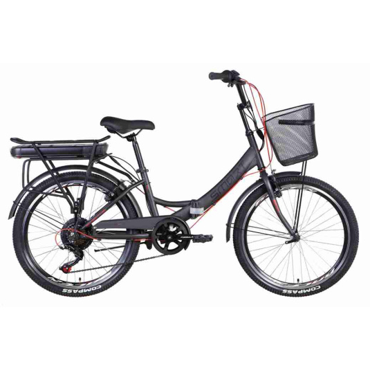 Электровелосипед 24" Formula SMART 350Вт 36В редуктор. дисплей, САП, 12.5Ач с крепл. к багажн., 2022