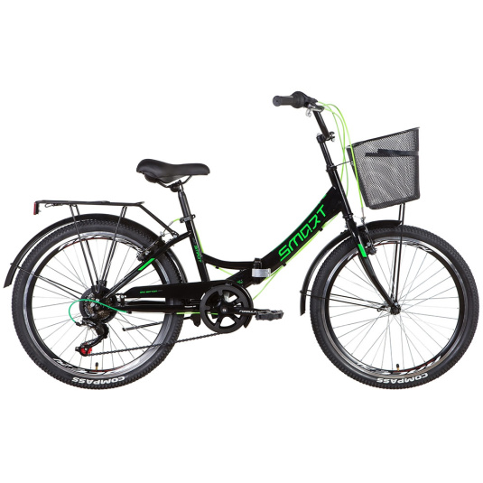 Велосипед ST 24" Formula SMART Vbr трещотка с багажником и корзиной St 2022