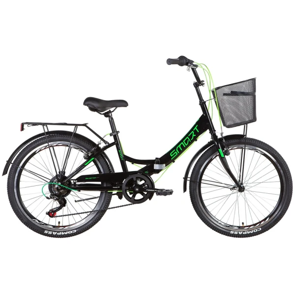 Велосипед ST 24" Formula SMART Vbr трещотка с багажником и корзиной St 