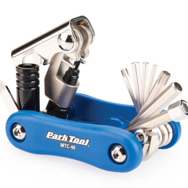 Мультитул Park Tool MTC-40, 2,5/3/4/5/6/8mm, T25/T30, отвёртка, выжимка цепи, адаптер накачки CO2, выравниватель роторов