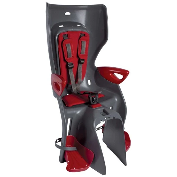 Сиденье задн. Bellelli Summer Standart B-fix до 22кг, серое с красной подкладкой
