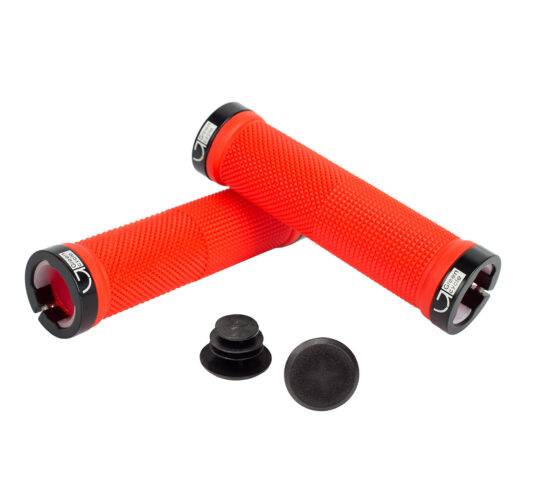 Гріпси Green Cycle GGR-424 130mm червоний з двома чорними замками