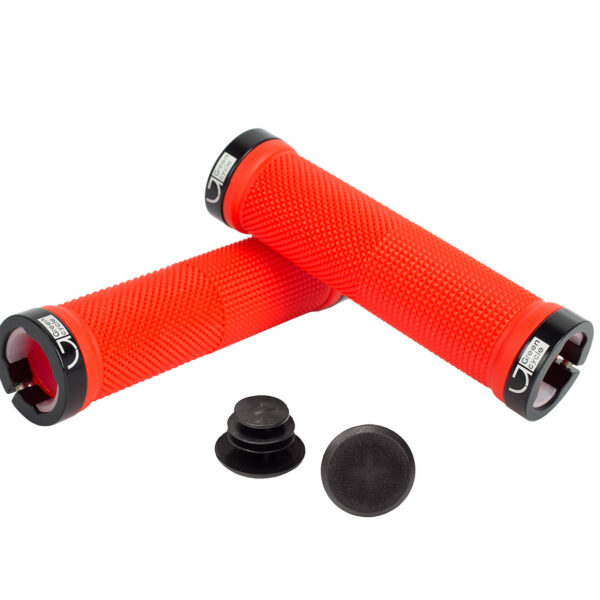 Гріпси Green Cycle GGR-424 130mm червоний з двома чорними замками