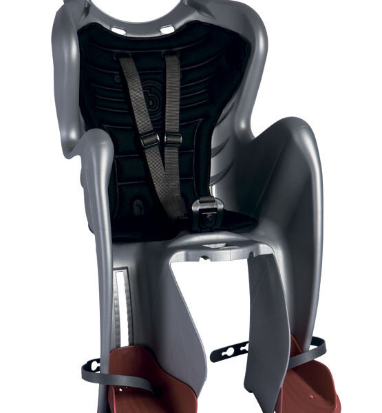 Сидіння задн. Bellelli Mr Fox Standart B-fix до 22кг, сріблясте з чорною підкладкою