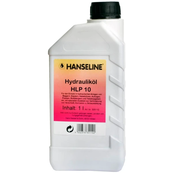 Масло гидравлическое Hanseline Hydraulikoil HLP10, 1л
