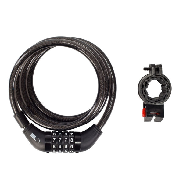 Кодовый замок Green Cycle GLK-120 в силиконовой обойме 10х150cm, черный+ крепление