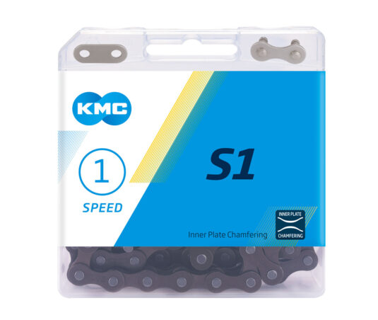 Цепь велосипедная KMC S1 с замком, 1 звезда  Brown S1