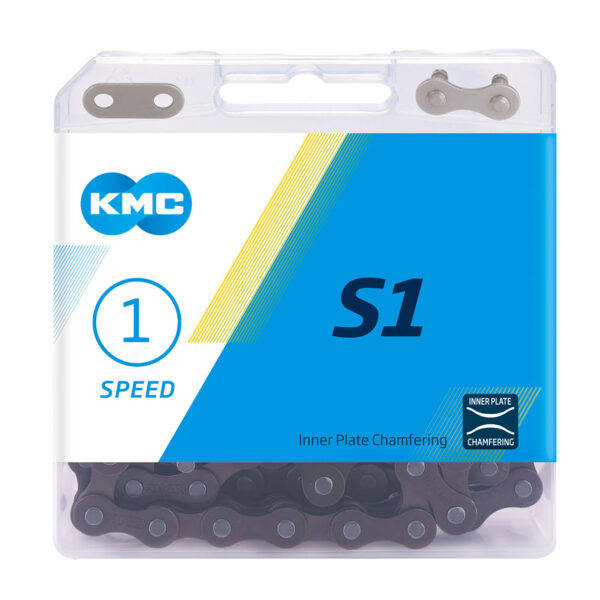 Цепь велосипедная KMC S1 с замком, 1 звезда  Brown S1