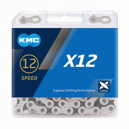 Цепь с замком на велосипед  KMC X12, 126 звеньев, 12 звезд