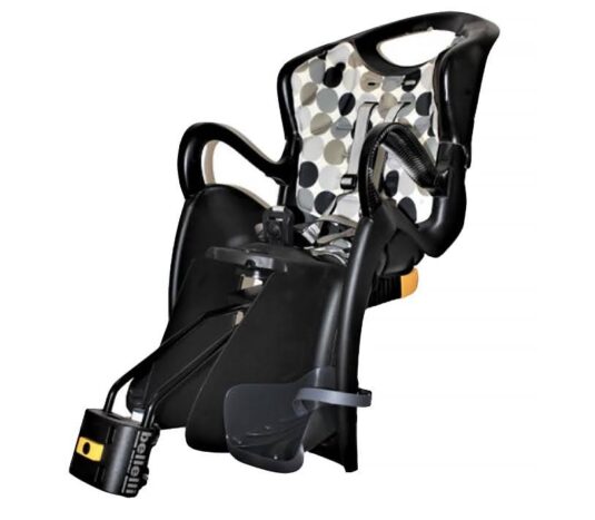 Сидіння задн. Bellelli Tiger Standart B-fix до 22кг, підкладка чорна з сірими колами