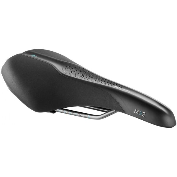Седло Selle Royal SCIENTIA M2 Moderate, 3D skingel, обивка Black gummy/Black mokka, 289х161мм, 455г, рейлы сталь + Curva suspension, unisex, чёрное