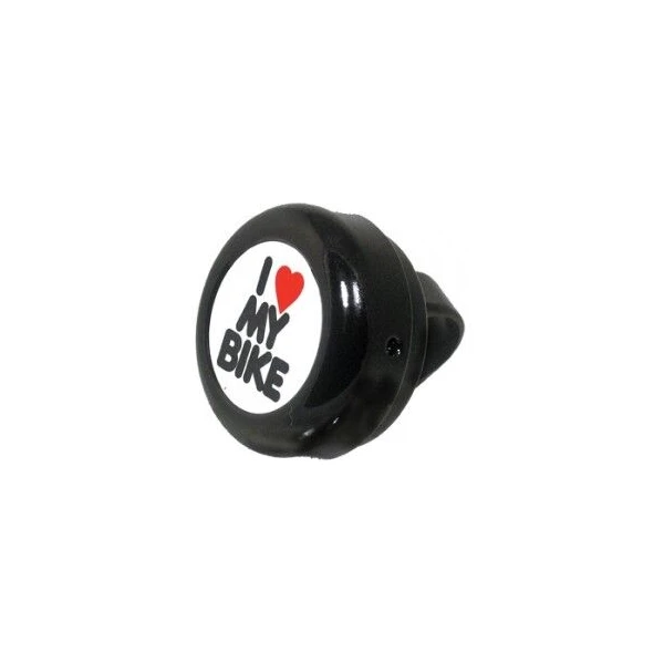 Звонок Green Cycle GBL-251 I love my bike cтальной черный