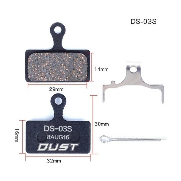 Колодки тормозные полуметалл disc DUST DS-03S Shimano K -Force DB-XC-9000 и др.