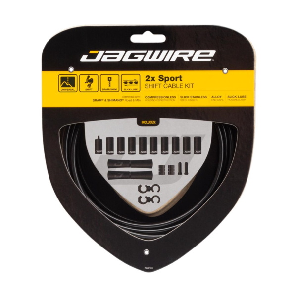 Комплект JAGWIRE 2X Sport Shift Kit UCK302, для перемикачів на дві строни, black