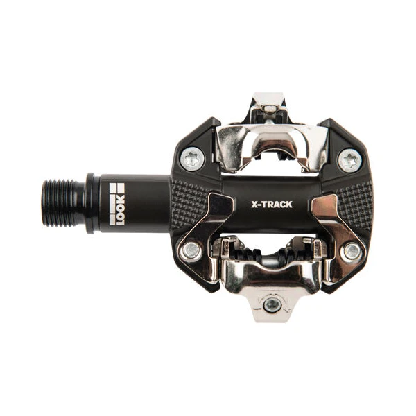 Педалі Look X-TRACK DARK GREY, алюміній, вісь chromoly 9/16" , темно-сіра