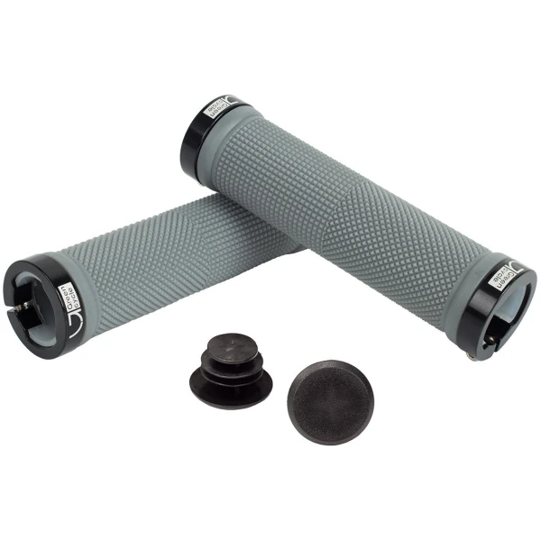 Грипсы Green Cycle GGR-424 130mm серый с двумя черными замками