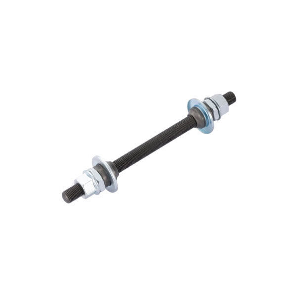 Вісь втулки пер. Quando KT-260F 140mm nut MTB на гайках сталева, чорн.