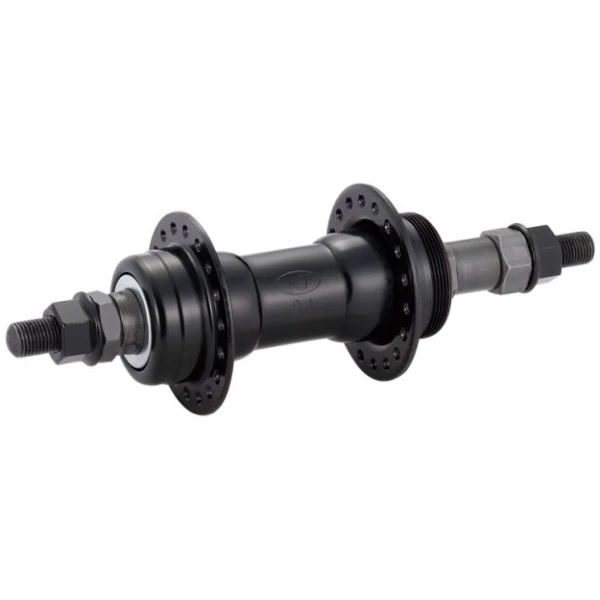 Втулка задн. Quando KT-122R под V-brake 36H 165mm, 6,7 ск. на гайках стальная черная