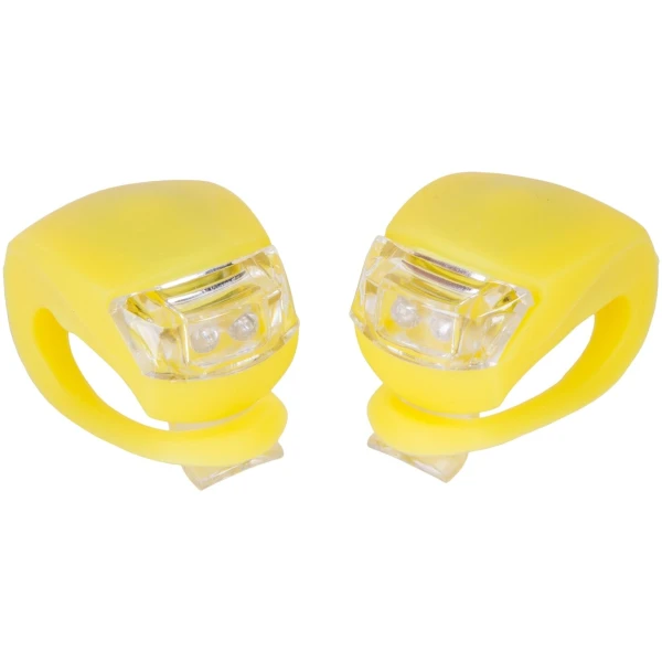 Мигалка 2шт BC-RL8001 белый+красный свет LED силиконовый (желтый корпус)