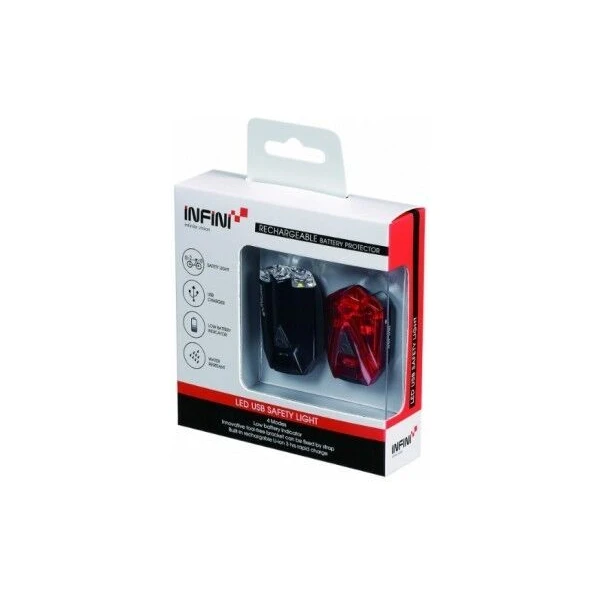 Комплект мигалок Infini LAVA I-260WR1, 4 режима, USB кабель, с крепл.