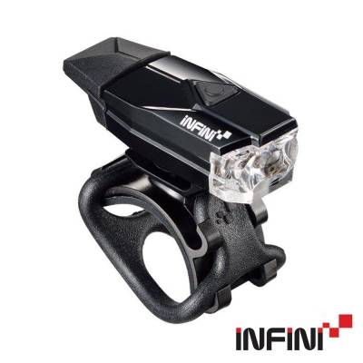 Блималка передня Infini MINI LAVA I-261W-BK, 1 світлодіод, 4 режими, USB кабель, з кріпл.