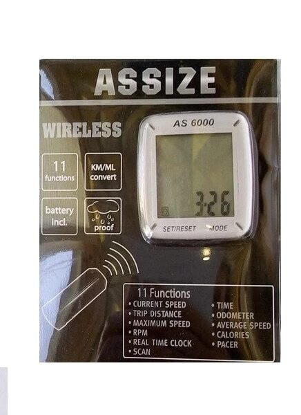 Велокомп'ютер ASSIZE AS 6000 11 функцій