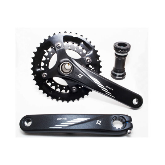 Шатуни HT2 PROWHEEL ZEPHYR-501 TT 28/38T встав. вісь 9-шв. 170мм чорні