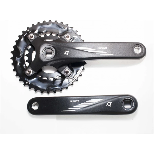 Шатуны SQ PROWHEEL ZEPHYR-501 28/40T под квадрат 10-ск. 175мм чёрные