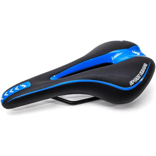 Седло MTB Sport YF-1018 черный/синий (SAD-068)
