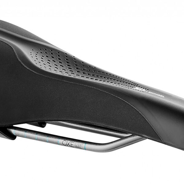 Сідло Selle Royal SCIENTIA A1 Athletic, 3D skingel, оббивка Black gummy/Black mokka, 289х127мм, 380г, рейли сталь + Curva suspension, unisex, чорне