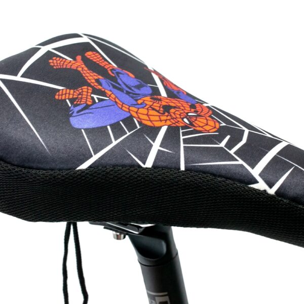 Накладка на детское седло Spider Man с гелевым наполнителем 200*150mm (черно-красный)