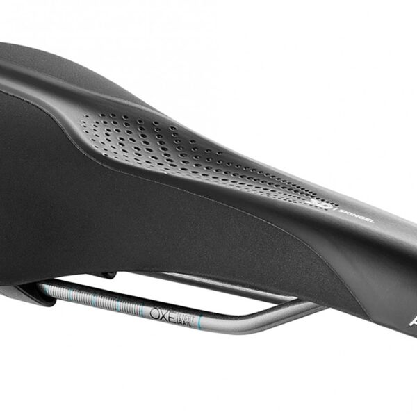 Сідло Selle Royal SCIENTIA A2 Athletic, 3D skingel, оббивка Black gummy/Black mokka, 289х144мм, 390г, рейли сталь + Curva suspension, unisex, чорне