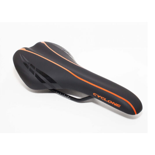 Седло Selle Royal 2065URN лого Сyclone чёрно-оранжевое