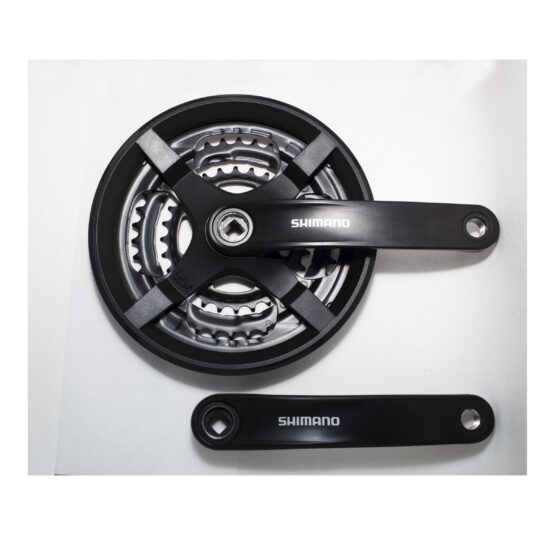 Шатуны SQ Shimano TY-301 24/34/42Т 170мм под квадрат чёрные