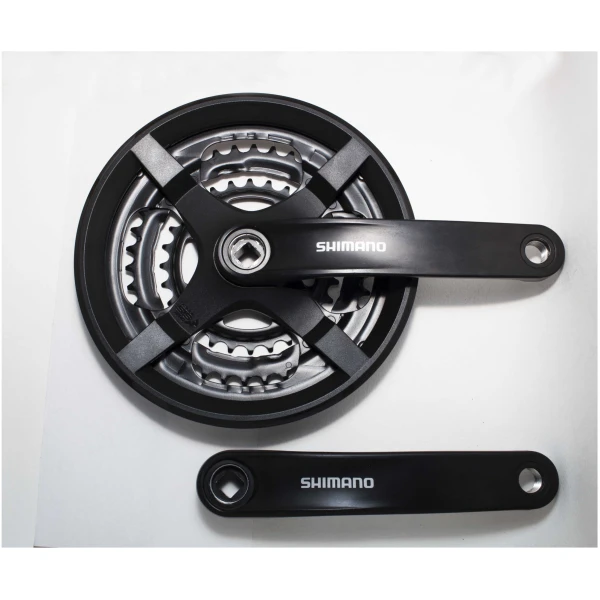 Шатуны SQ Shimano TY-301 28/38/48Т 170мм под квадрат чёрные