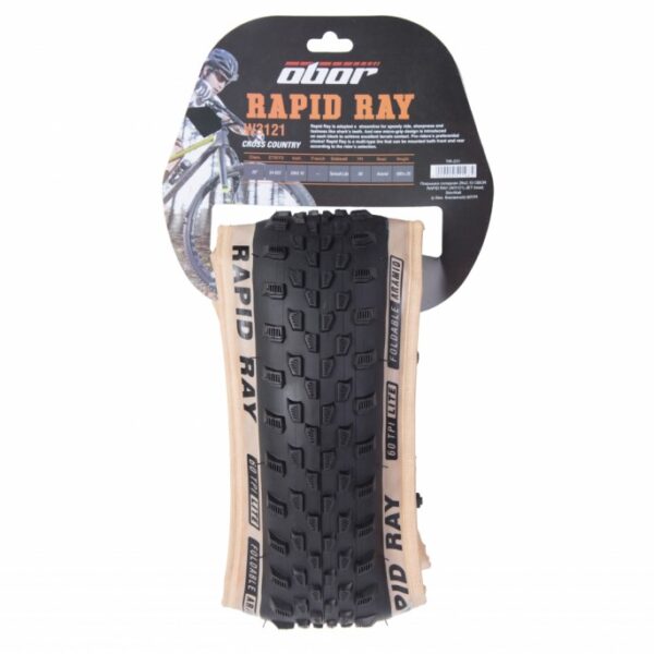 Покрышка складная 29x2,10 OBOR RAPID RAY (W3121) JET tread, SkinWall (с беж. боковиной) 60TPI