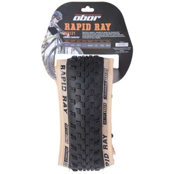 Покришка складана 29x2,10 OBOR RAPID RAY (W3121) JET tread, SkinWall (з беж. боковиною) 60TPI