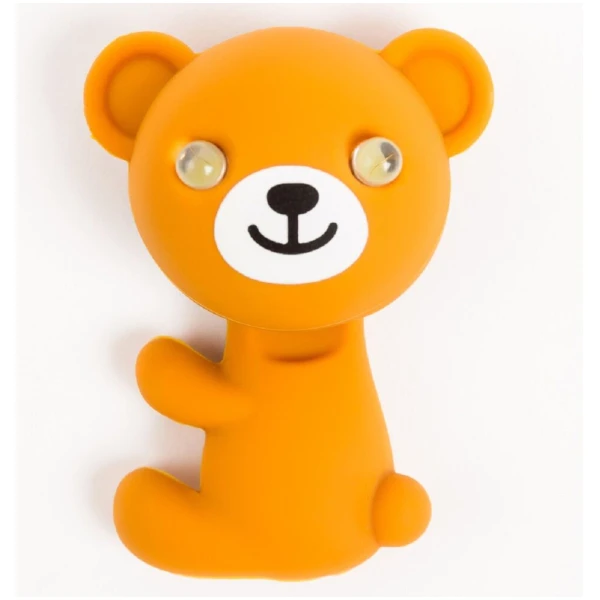 Мигалка для детского велосипеда Zoonimal Медведь, LED, на подседел. Свечение: Красный