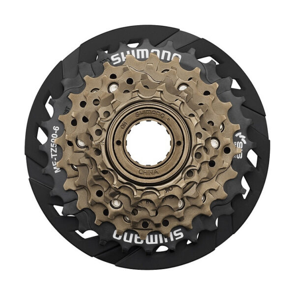 Касета трещітка Shimano MF-TZ500 6sp з захистом, коричневий (MF-TZ500-6-CP)