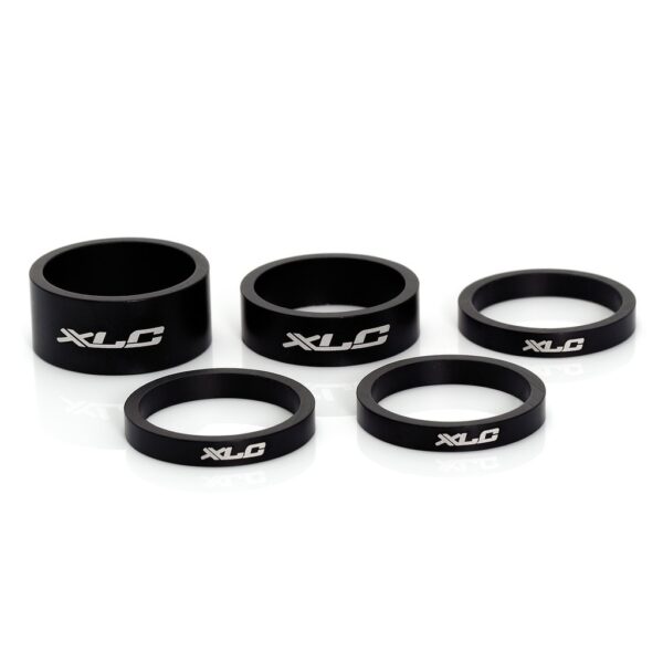 Кільця проставні XLC AS-A02, 1 1/8" (3x5, 1x10, 1x15), чорні, 5шт.