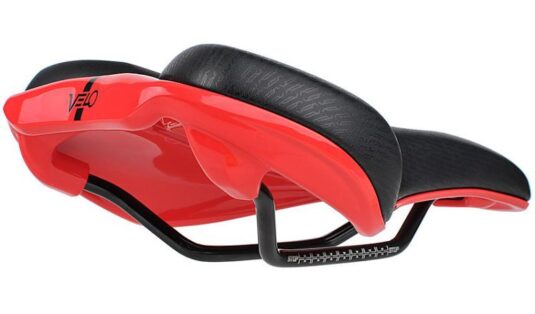 Сідло Velo Angel VL-5119 Junior Atoms, чорний / червоний (C-SI-0233)