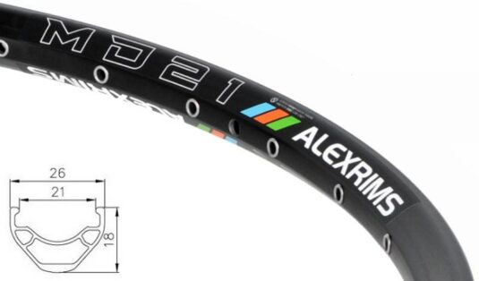 Обід Alex Rims 650B MD 21 TRS 27.5" 36 шп., чорний (C-K-O-0118)
