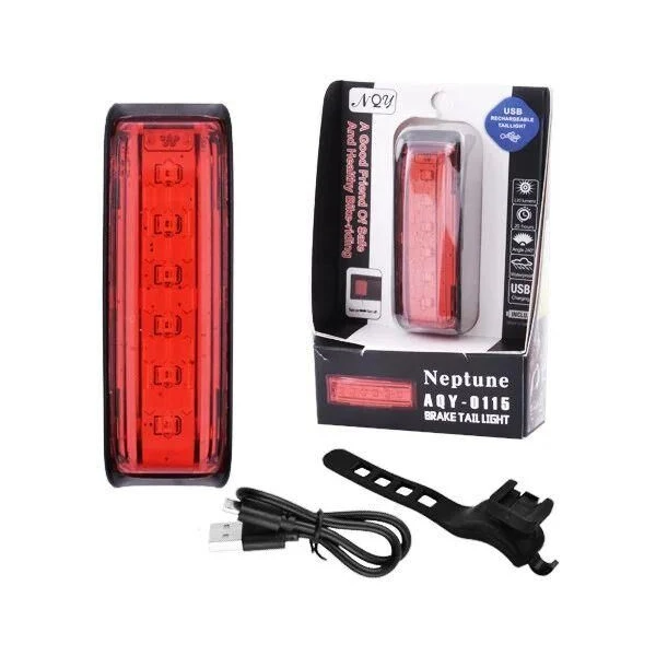 Задня фара AQY-0115-6SMD акум. Li-ion, micro USB, Waterproof (AQY-0115-6SMD)