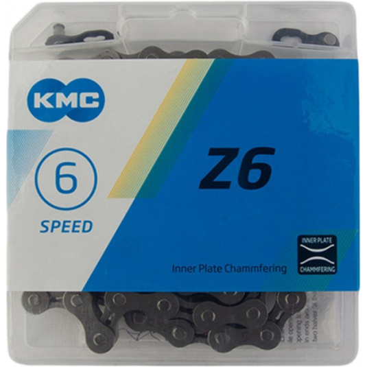 Цепь KMC Z6 1/2х3/32х116L, 6скор серый (00812)
