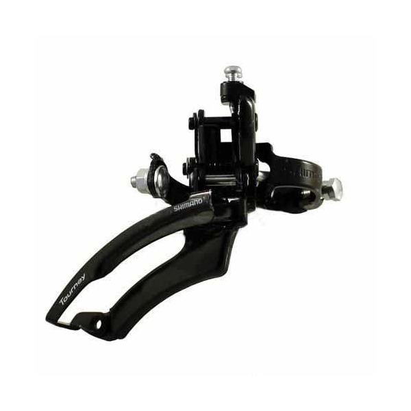 Передний переключатель Shimano FD-TZ20 на трубу 31,8 верхняя тяга, черный (FD-TZ20)