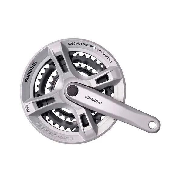 Шатун Shimano FC-M171 Tourney 170мм, 24х34х42Т, черный-серый (09018)