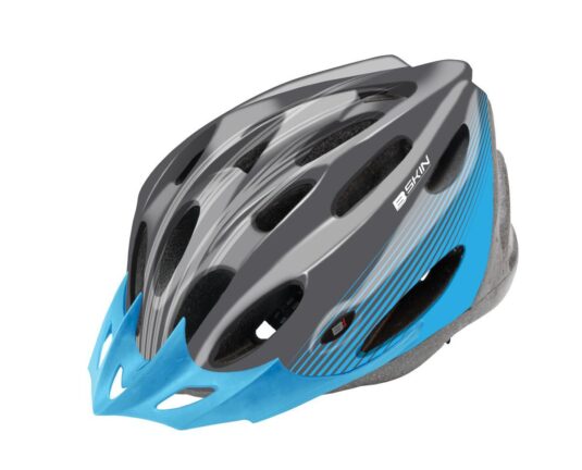 Шолом велосипедний B-Skin Regular чорний з синім (KAS412) - 58-60см