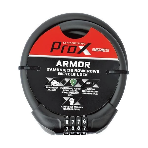 Замок ProX Armor кодовий 12х1200 мм. чорний (A-Z-0331)