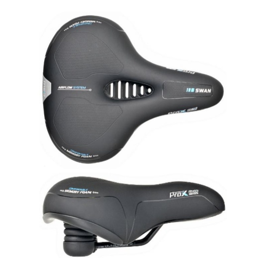Седло ProX Swan Med Memory Foam, Reflex, черный